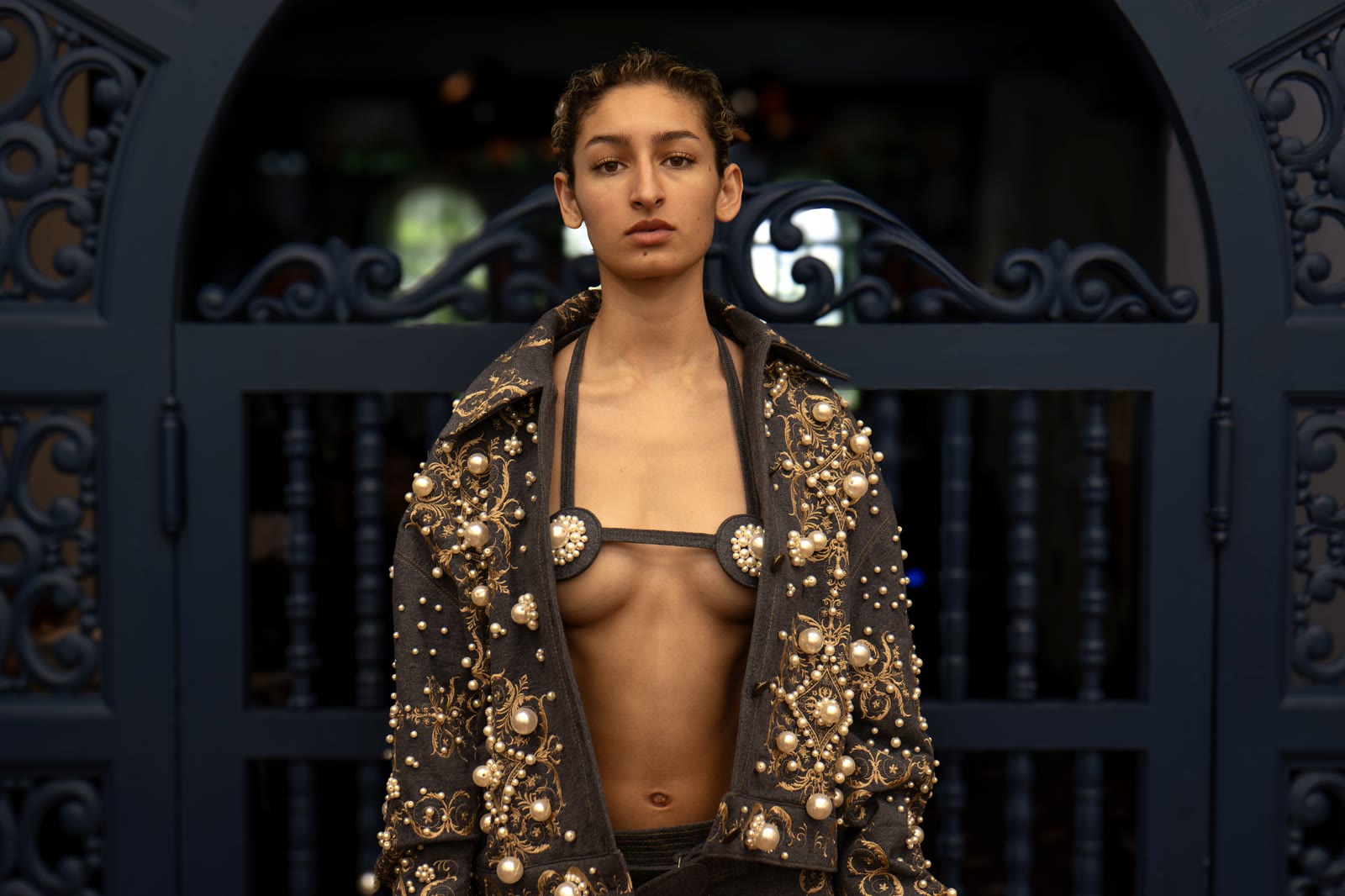 Pearl jacket — three-quarter