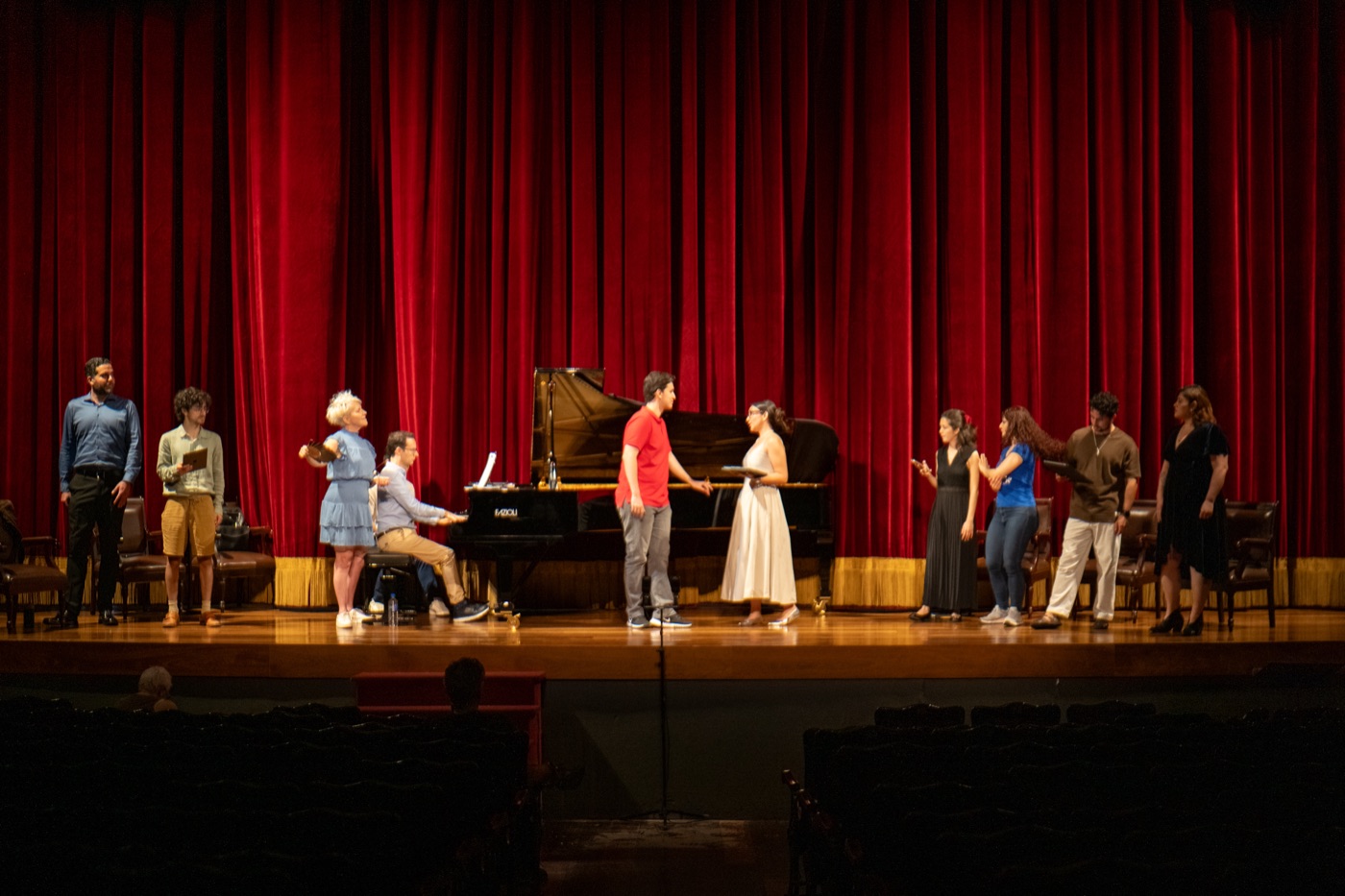 Rehearsal inside the Teatro Nacional de Costa Rica